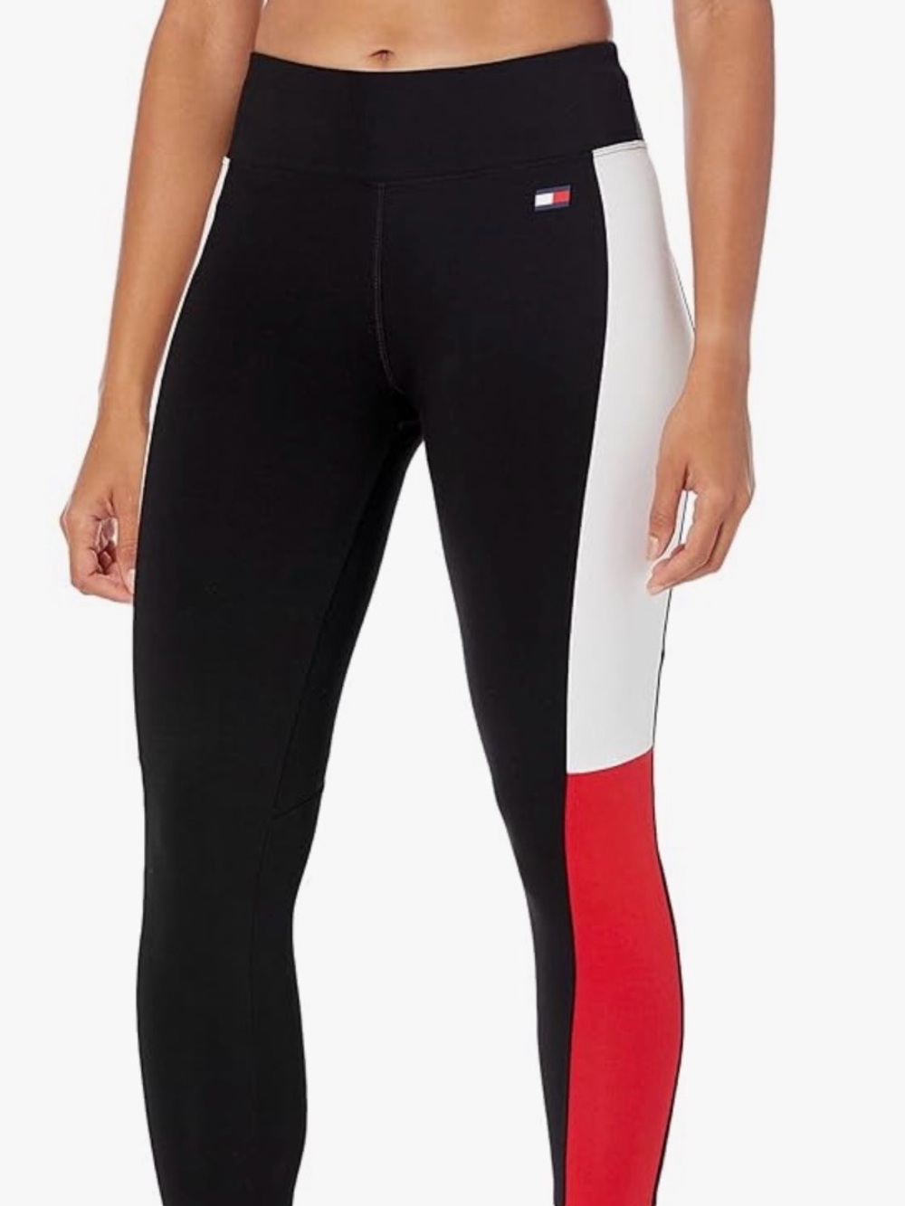 Tommy Hilfiger Women’s Performance High Rise Flag Blocked Leggings – Size S